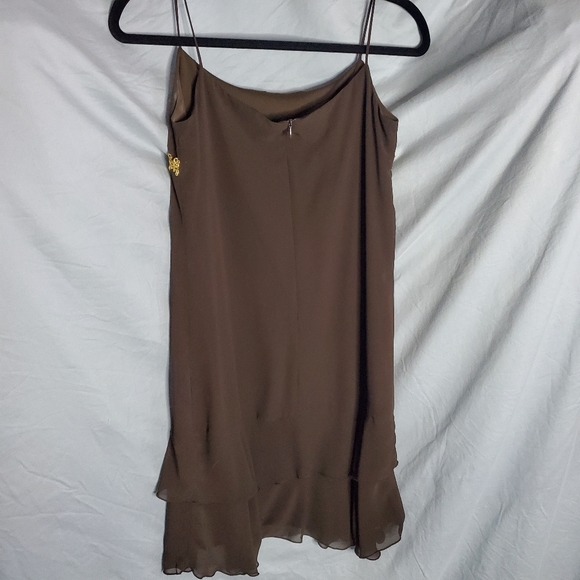 J.K. Collection empire bodice sheer tiers mini dress Size Medium - Picture 5 of 14